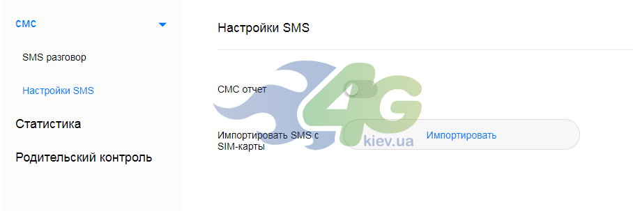 Настройки SMS