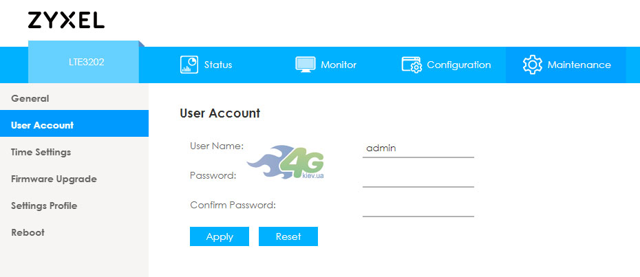 Розділ User Account