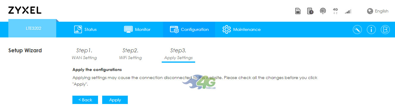 Швидке налаштування ZyXel LTE3202-M430