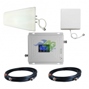 Комплект посилення зв'язку GSM/3G/4G LTE 900/1800 МГц з підсилювачем Lintratek KW20C-GDW (мобільний зв'язок + 3G і 4G інтернет)