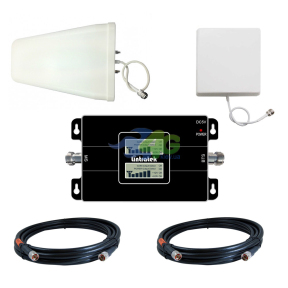 Комплект посилення зв'язку GSM / 4G LTE 900/1800 МГц з підсилювачем Lintratek KW17L-GD (мобільний зв'язок і 4G інтернет)