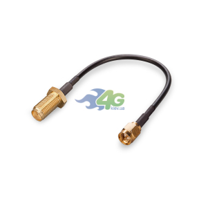 Антенний перехідник (pigtail) SMA-male - SMA-female (кабель RG174)